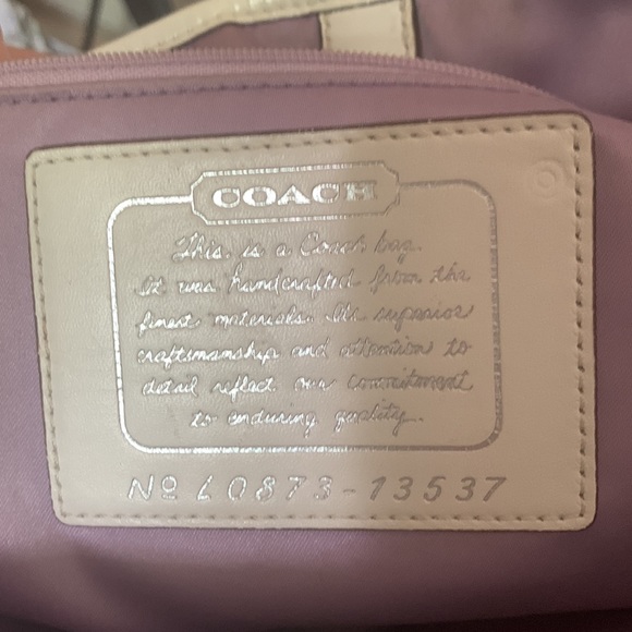 Coach Silver and White Bag Purse - Picture 11 of 12